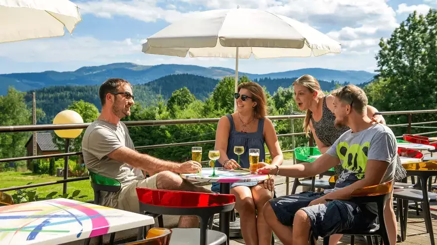 Terrasse vue sur le Col de la Schlucht