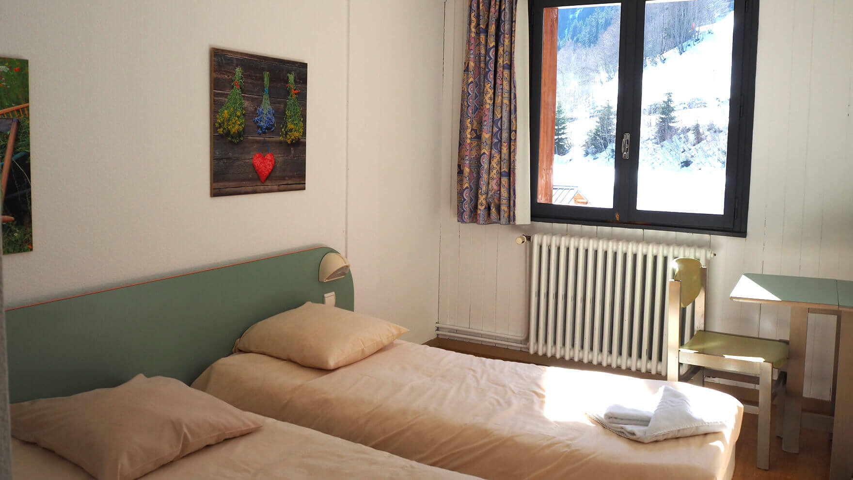 Chambre du village vacances VTF Arêches